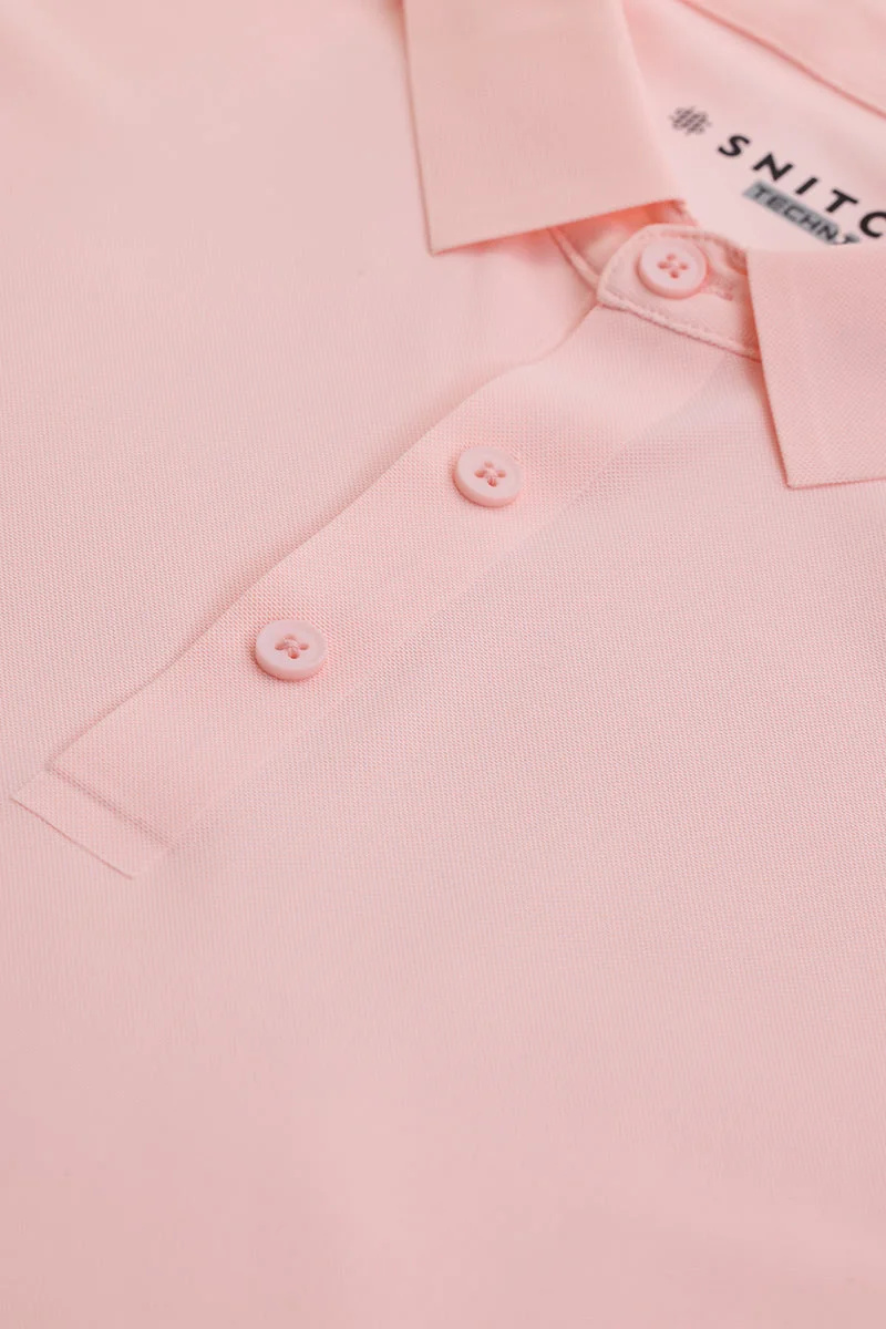 سنيتش Light Pink Technical Stitchless Polo T-Shirt